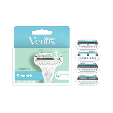 Gillette Venus Smooth Sensitive White Razor 4 Blades