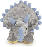 Buy Godog Dinos  Frills With Chew Guard Technology Durable Plush Squeaker Dog Toy, Gray, Large in UAE