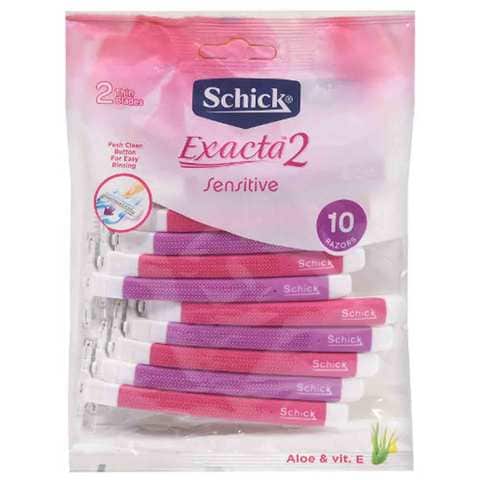 Schick Exacta Razors Sensitive Colors For Women 10 Razors