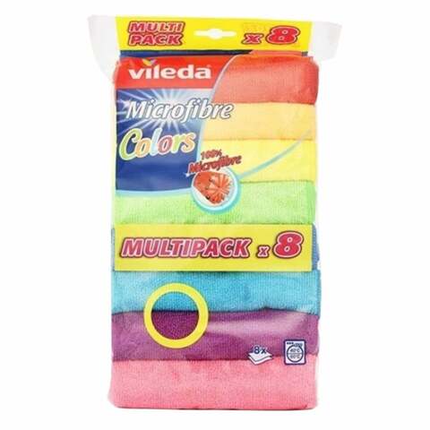 Vileda Multi-purpose cloth with microfibre colors 8 pcs