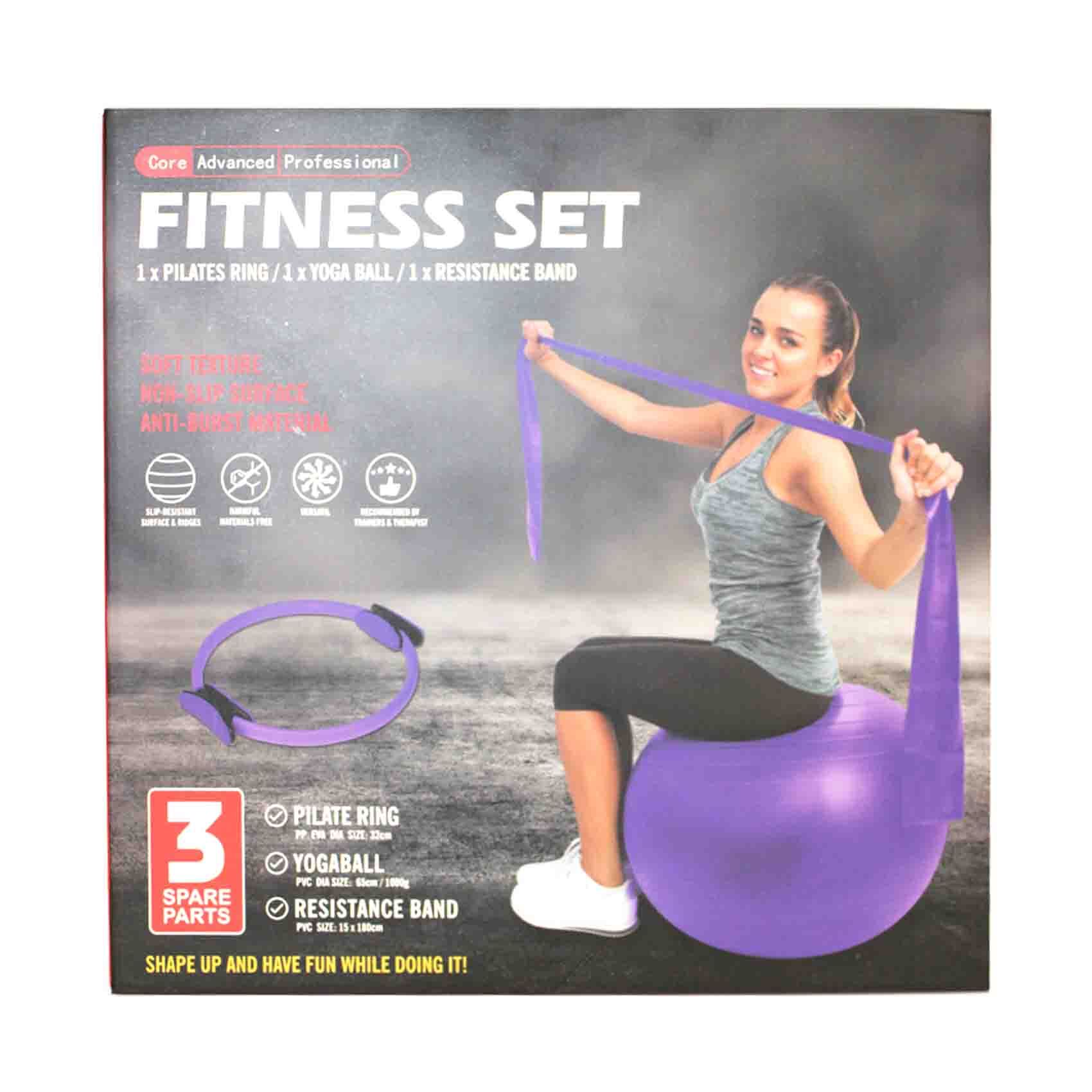 Pilates Ring and Ball Set with 3 Resistance Bands - Pilates