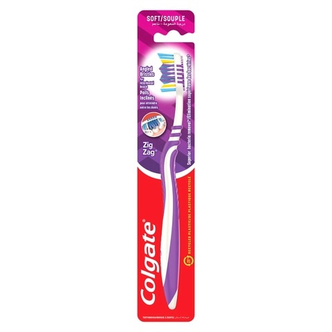 Colgate Zigzag Flexible Soft Toothbrush With Tongue Cleaner 1 Pcs