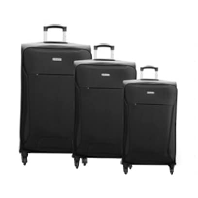 Trolley Luggage Black Medium 
