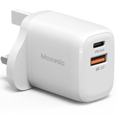 Buy USB C Plug Charger, Moxedo Volton X 20W Dual-Ports PD  & QC  Fast  Charger Adapter Power Delivery Adapter Wall Charger for iPhone 13 Pro  Max/12, Galaxy, Pixel 4/3, iPad/iPad