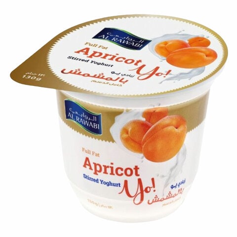 Al Rawabi Full Fat Apricot Stirred Yoghurt 130g