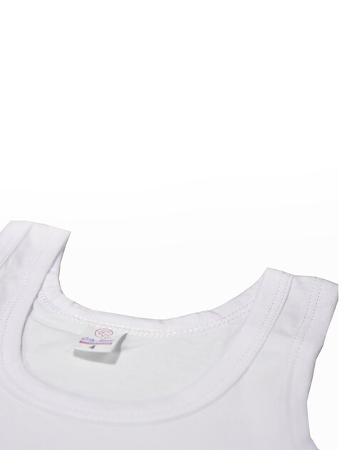 4- قطع قميص شيال ولادي داخلي قطن 100%  أبيض ( 5-6 Years )
