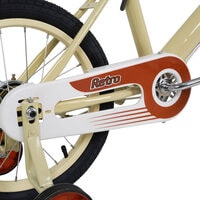 Mogoo Retro Kids Road Bike For 5-8 Years Old Girls &amp; Boys, Adjustable Seat, Handbrake, Reflectors, Chainguard, Classic Style, Vintage Basket, 16 Inch Bicycle With Training Wheels, Gift For Kids, Beige