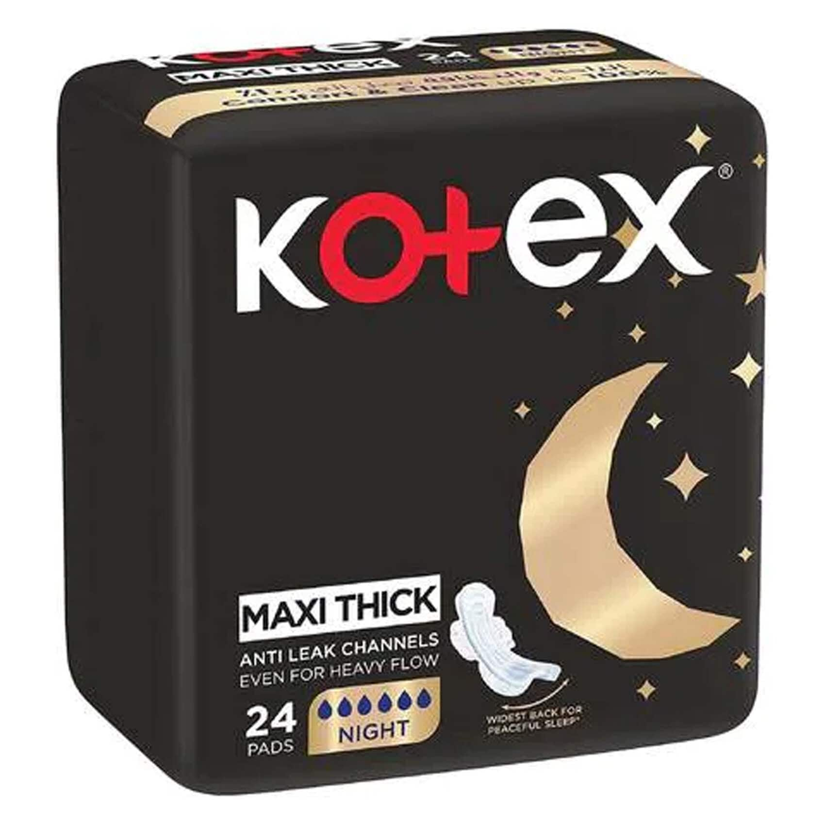 Buy Always Maxi Thick Night Sanitary Pads With Wings White 24 Pads Online -  Shop Beauty & Personal Care on Carrefour UAE