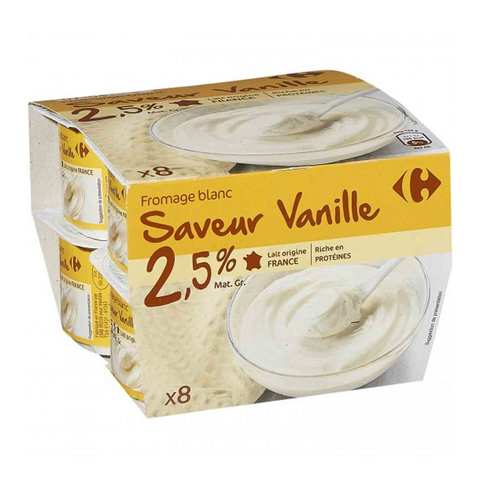 Carrefour Soft Cheese Vanilla 100 Gram 8 Pieces