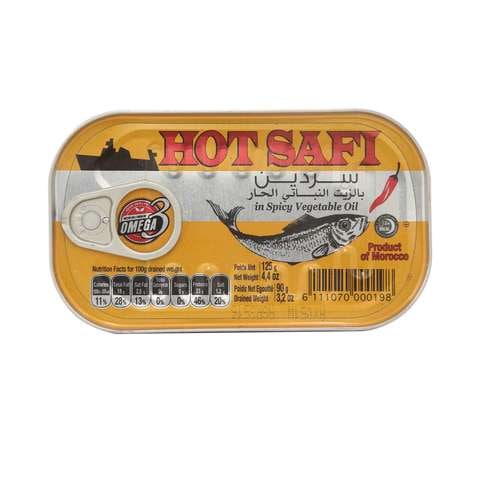 Hot Safi Moroccan Sardines Spicy Can 125g