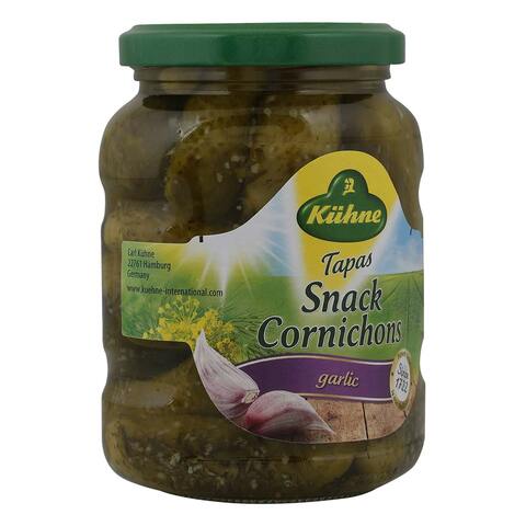 Kuhne Tapas Garlic Cornichons Snack 330g