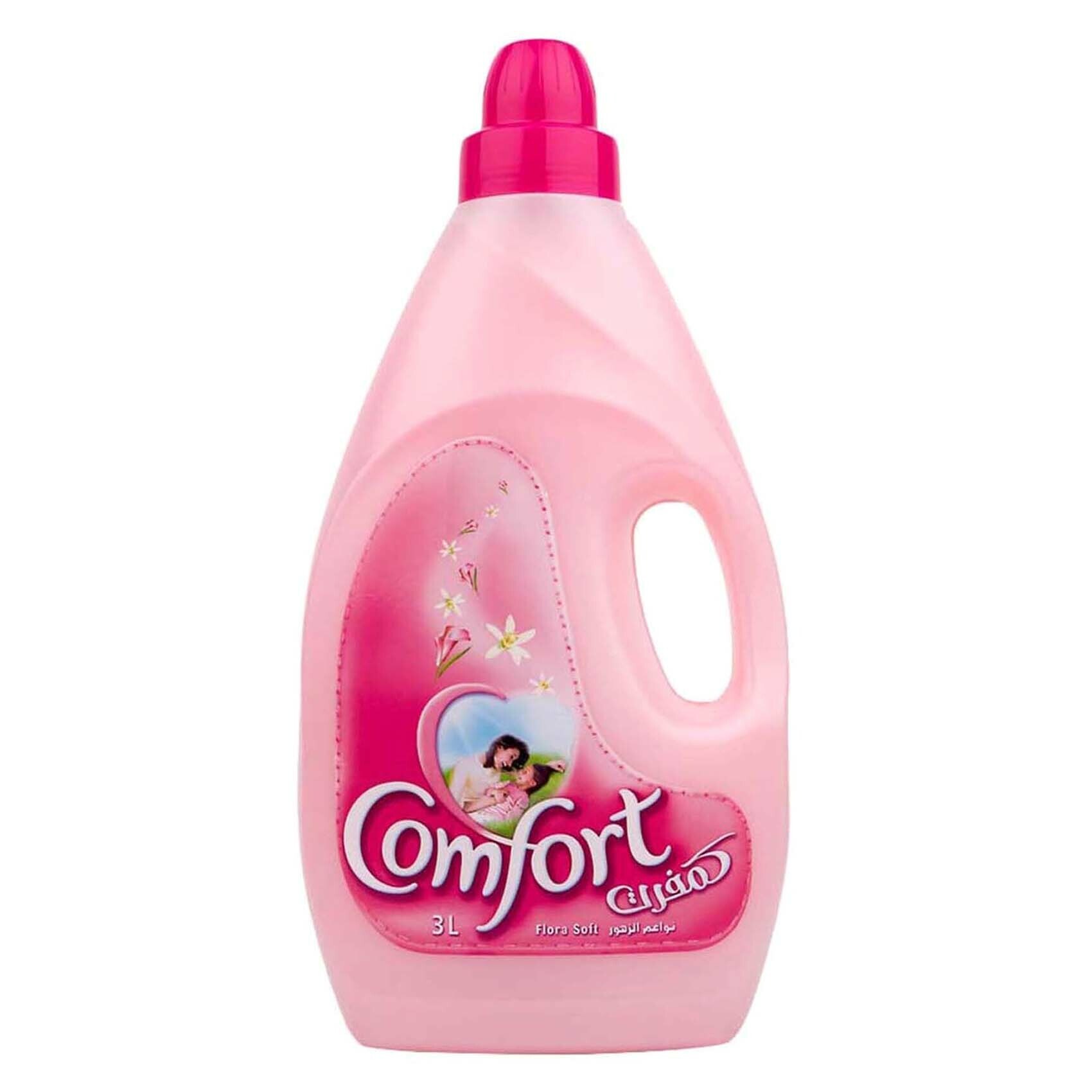 buy-comfort-fabric-softener-flora-soft-3l-online-shop-cleaning