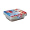 Fun Aluminum 3500CC Container with Lid Pack of 10