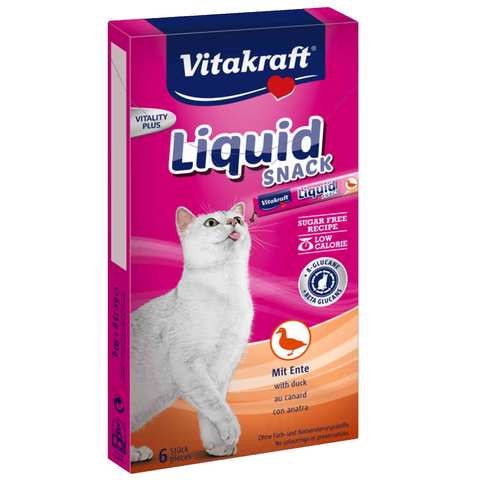 Vitakraft Cat Food Liquid Snack Duck 15 Gram 6 Stick