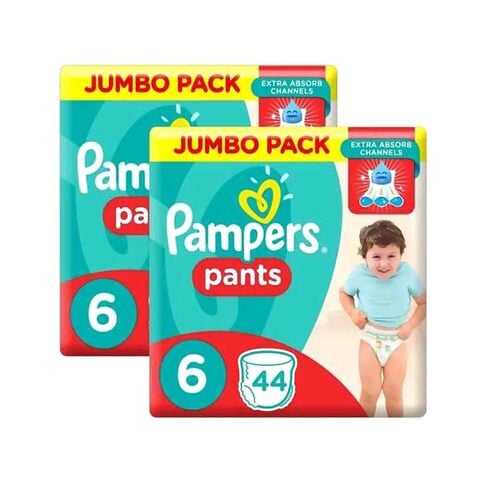 Pampers Pants Diapers Extra Large Size 6 16+kg Jumbo Pack White 44