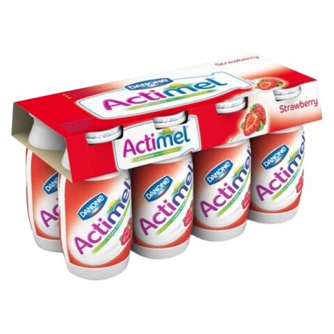 Actimel Strawberry Yogurt Drink 93ml x Pack of 8