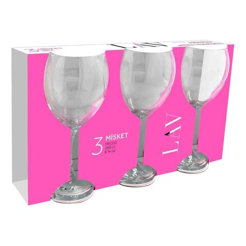 LAV Small Wine Glasses Set of 6 - 8 oz Clear White Wine Glasses