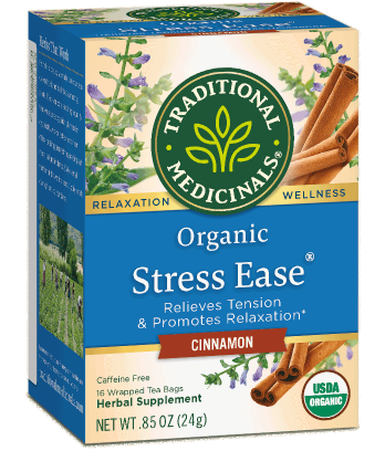 Traditional Medicinals Organic Stress Ease Cinnamon Tea 24g