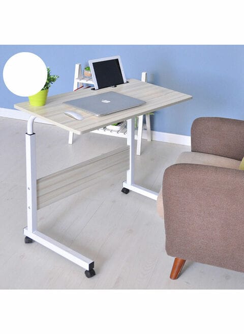 Adjustable Portable Laptop Desk Bedside Computer Table White