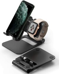 Ringke Super Folding Stand, 2 In 1 Universal Portable Desktop Tablet, Cell Phone Stand, Compatible With Iphone, Ipad Pro / Mini, [ For Apple Watch 5/4/3/2/1 Dock Station ]