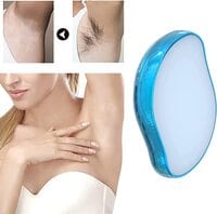 True Crystal Hair Eraser, Magic Hair Removal Eraser, Painless Crystal Hair Remover Tools, Soft Smooth Skin Fast &amp; Easy Crystal Hair Removal for Men and Women (Blue)