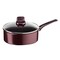 Tefal Dark Ruby Sautepan With Lid 24cm Brown