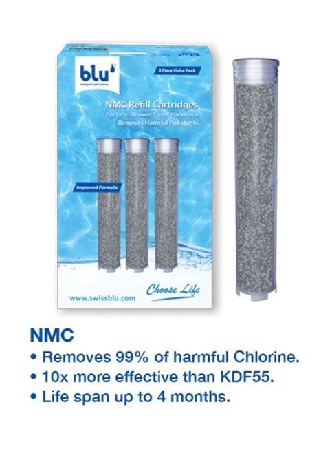 Blu - NMC Refill Cartridges For Ionic Shower Filter Handheld - 3 Piece Value Pack