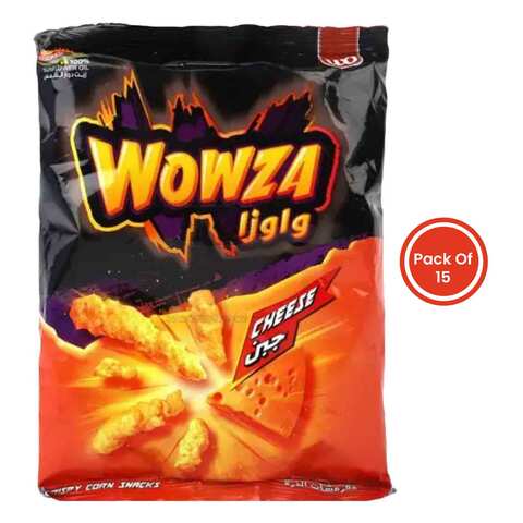Wowza Cheese Crispy Corn Snacks 28g x Pack of 15