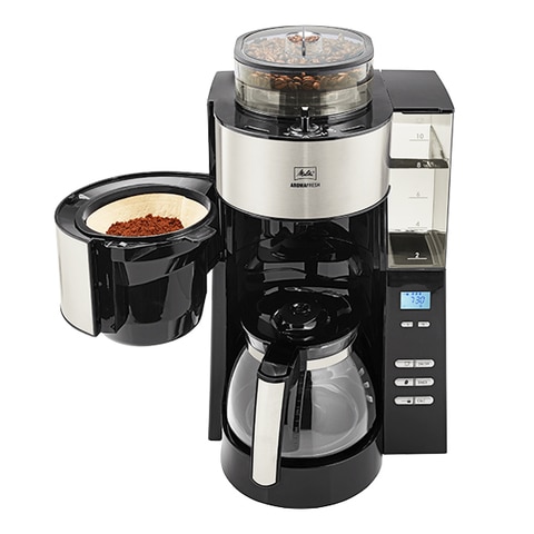 Melitta&reg; AromaFresh Grind &amp; Brew Filter Coffee Machine (Black).