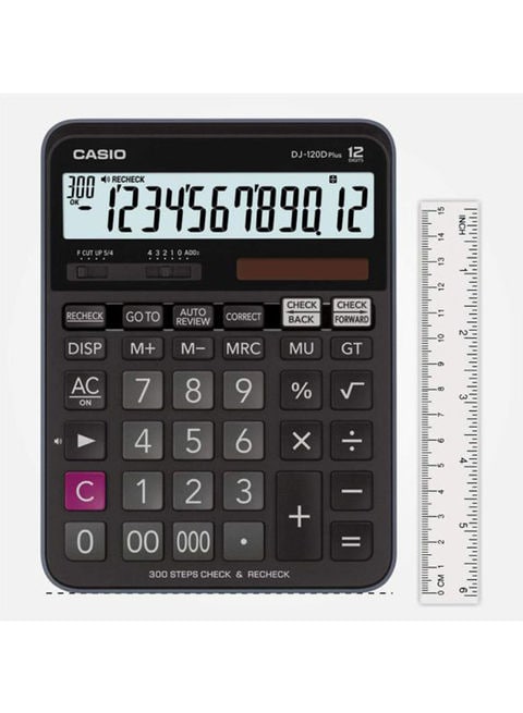 Casio - Calculator Dj120D Plus Black