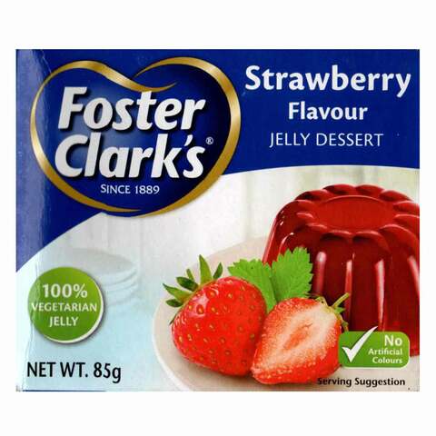 Buy Foster Clarks Strawberry Flavoured Jelly Dessert 85g in UAE