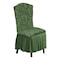 Woven Jacquard Stretch Fit Dining Chair Cover Olive Green