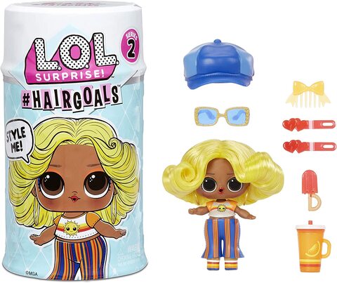 LOL Surprise! Hairgoals Series 2 With 15 Surprises Including Real Hair Fashion Doll, Exclusive Hair Salon Toy Chair, Doll Accessories, Bottle, Comb