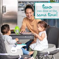 Infantino Grow-With-Me 3-In-1 Feeding Booster Deluxe, Space-Saving Design, 2 Can Dine, Infant Booster For 4M+, Toddler Seat For 3Y+