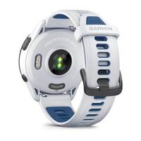 Garmin Forerunner 265 GPS Running Smartwatch, Black Bezel With Whitestone Case And Whitestone/Tidal Blue Silicone Band, 010-02810-11