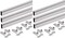 ABBASALI 95 Cm Wardrobe bar   Clothes Rod - Closet and Cupboard Organizer   Chromed Steel with Fittings - Easy Installation   Rail Coat Rack Wall or Clothes Rail - Pack of 6