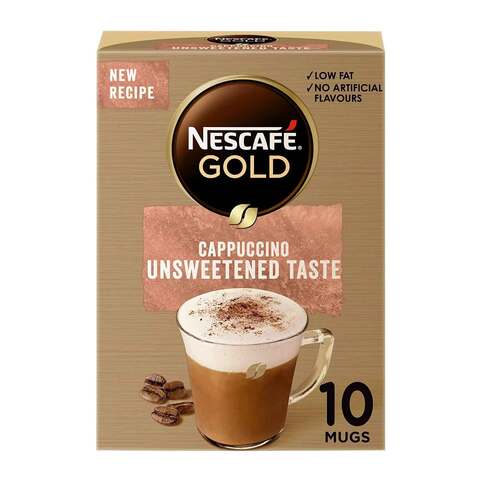 Buy Nescafe Gold Cappuccino Unsweetened 14.2g× 10 Online - Shop  Beverages on Carrefour Saudi Arabia