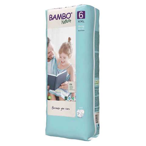 Bambo Nature Diapers 16+ Kg XXL Size 6 40 Count