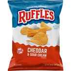 Buy Ruffles Cheddar And Sour Cream Chips 184.27g in UAE