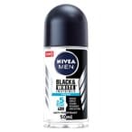 Buy NIVEA MEN Antiperspirant Roll-on for Men Black and White Invisible Protection Fresh 50ml in UAE