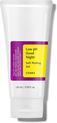 Cosrx Low Ph Good Night Soft Peeling Gel, 4.05 Fl OZ / 120ml, Mildly Exfoliating Pha, Skincare For Sensitive Skin With Natural Cellulose, Radiating, Cleansing