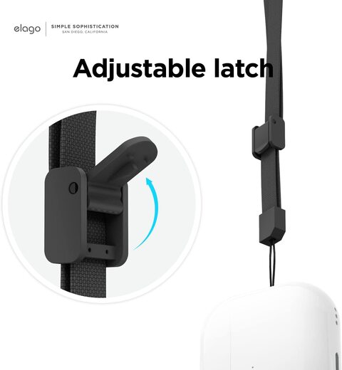 Elago Universal Adjustable Strap compatible with AirPods Pro 2 (2nd Generation) - Black