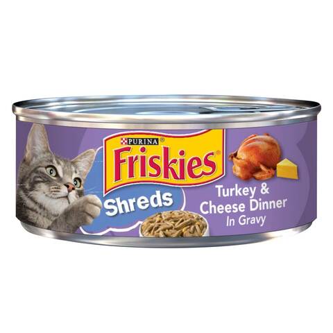 Purina Friskies Shreds Turkey And Cheese Dinner In Gravy Cat Food 156g