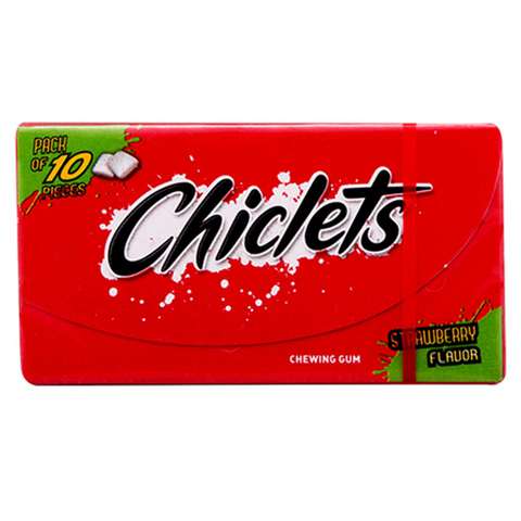 Chiclets Strawberry Chewing Gum - 10 Pieces