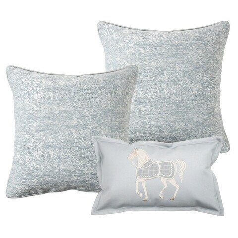 White and store silver throw pillows