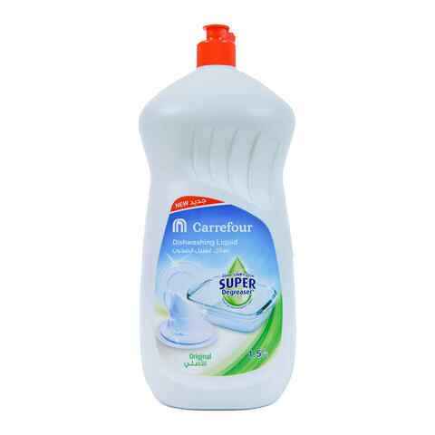 Carrefour Regular Super Degreaser Dishwashing Liquid White 1.5L