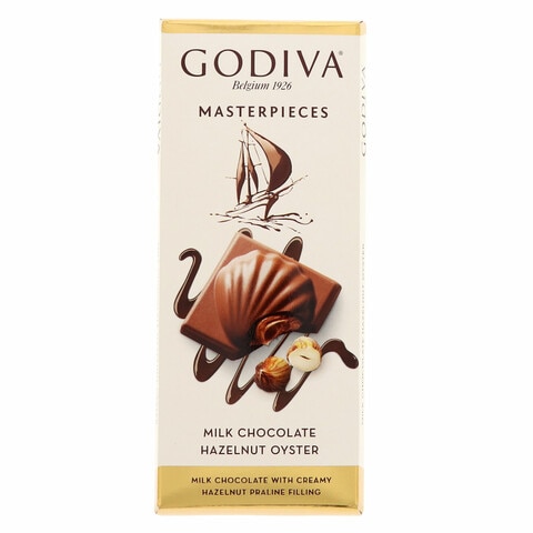 Godiva Masterpieces Hazelnut Oyster Milk Chocolate 83g