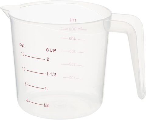 1pc 500ml Clear Measuring Cup, Simple Glass Liquid Measuring Cup For  Kitchen, Baking