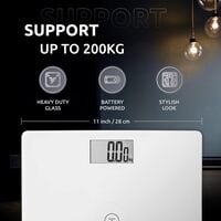 T Electronics Digital Scale for Body Weight up to 200 Kg + New Baby Mode - Essential for Weight Loss - White
