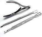 Buy Generic 3Pcs/Set L Stainless Steel Cuticle Nippers Nail Clipper Cutter Nail Art Tools in UAE